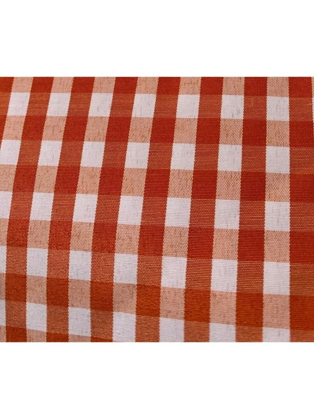 Orange White Gingham Cotton Fabric 1/2 yard x 57" Sewing Quilting Craft Projects